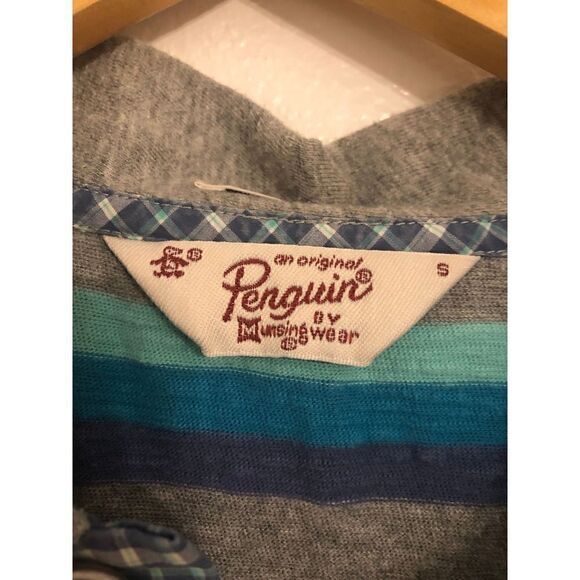 The Original Penguin Striped Short Sleeve Polo Shirt Size Small - Picture 5 of 13